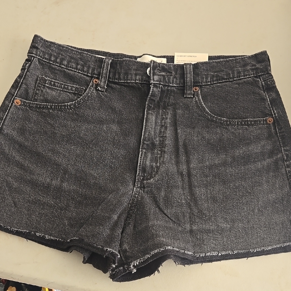 Black Denim Cutoff Shorts